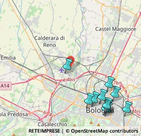 Mappa Via Papa Giovanni XXIII, 40012 Calderara di Reno BO, Italia (5.55455)