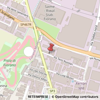 Mappa Via Tazio Nuvolari, 46/7, 41053 Maranello, Modena (Emilia Romagna)