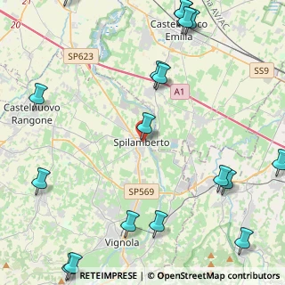 Mappa Via S. Carlo, 41057 Spilamberto MO, Italia (6.63944)