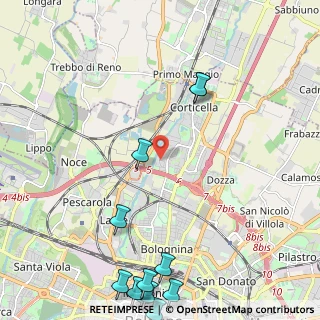 Mappa Via dei Caligari, 40129 Bologna BO, Italia (3.2625)