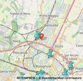 Mappa Via dei Caligari, 40129 Bologna BO, Italia (3.907)