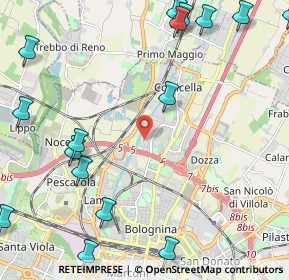 Mappa Via dei Caligari, 40129 Bologna BO, Italia (3.16188)