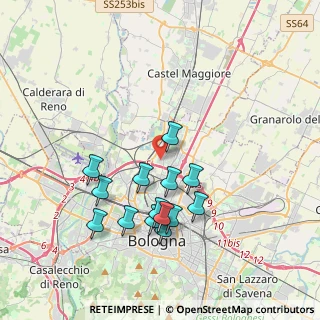 Mappa Via dei Caligari, 40129 Bologna BO, Italia (3.63857)
