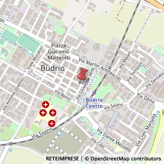 Mappa Piazza Antonio da Budrio,  1, 40054 Budrio, Bologna (Emilia Romagna)