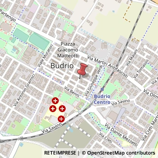 Mappa Via Guglielmo Marconi, 18, 40054 Budrio, Bologna (Emilia Romagna)