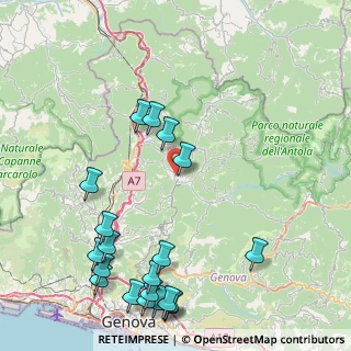 Mappa Via Circonvallazione, 16015 Casella GE, Italia (11.0435)