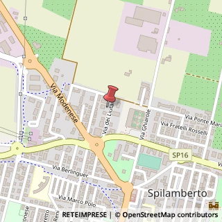 Mappa Via dei Liutai, 22, 41057 Spilamberto, Modena (Emilia Romagna)