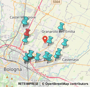 Mappa Via Gian Luigi Lazzari, 40057 Granarolo dell'Emilia BO, Italia (3.73471)