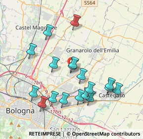 Mappa Via Gian Luigi Lazzari, 40057 Granarolo dell'Emilia BO, Italia (3.89111)
