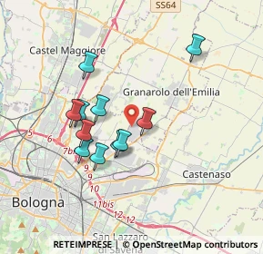 Mappa Via Gianluca Lazzari, 40057 Granarolo dell'Emilia BO, Italia (3.10273)