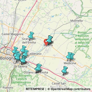 Mappa Via C. Battisti, 40054 Budrio BO, Italia (9.732)