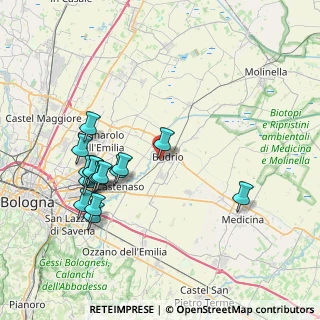 Mappa Via C. Battisti, 40054 Budrio BO, Italia (8.14625)