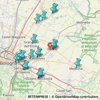 Mappa Via C. Battisti, 40054 Budrio BO, Italia (9.311)