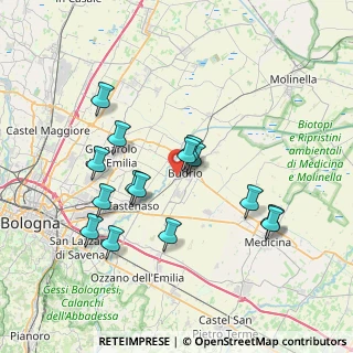 Mappa Via C. Battisti, 40054 Budrio BO, Italia (7.12467)