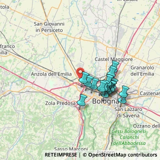 Mappa Via Sant'Agnese, 40132 Bologna BO, Italia (6.32778)
