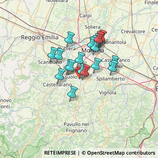 Mappa Via Enrico Toti, 41042 Fiorano modenese MO, Italia (10.789)