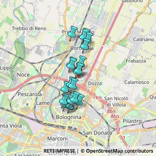 Mappa Via Castel Bolognese, 40128 Bologna BO, Italia (1.366)
