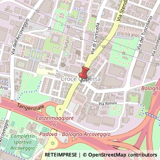 Mappa Via della Croce Coperta, 1, 40128 Bologna, Bologna (Emilia Romagna)