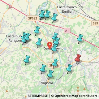 Mappa Via Adeodato Malatesta, 41057 Spilamberto MO, Italia (4.128)
