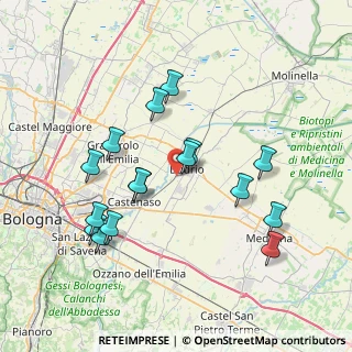 Mappa Via Moro, 40054 Budrio BO, Italia (7.58438)