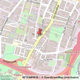Mappa Via di Corticella, 184, 40128 Bologna, Bologna (Emilia Romagna)