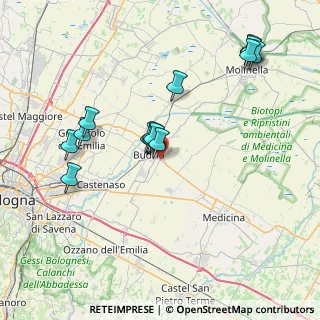 Mappa Via Olmo, 40054 Budrio BO, Italia (7.60857)