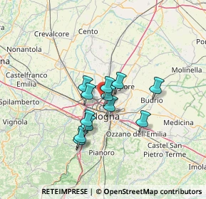 Mappa Via dei Terraioli, 40129 Bologna BO, Italia (9.52917)