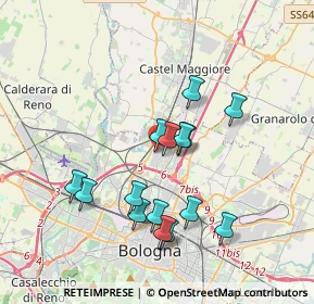 Mappa Via dei Terraioli, 40129 Bologna BO, Italia (3.38)
