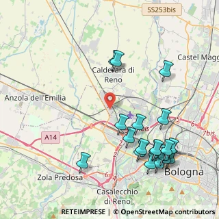Mappa Via Bizzarri, 40012 Bargellino BO, Italia (4.88737)