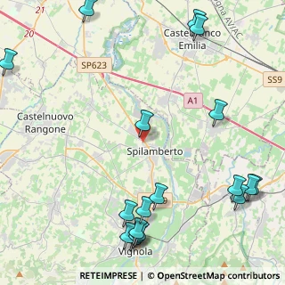 Mappa Via Raoul Follereau, 41057 Spilamberto MO, Italia (6.23611)