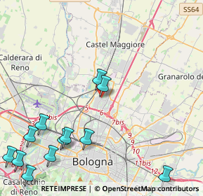 Mappa Via dei Lapidari, 40100 Bologna BO, Italia (5.8725)