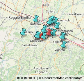 Mappa StreetVia della, 41042 Fiorano Modenese MO, Italia (9.166)