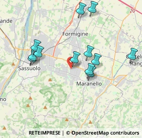 Mappa StreetVia della, 41042 Fiorano Modenese MO, Italia (3.735)