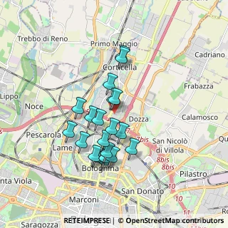 Mappa Via Forlì, 40128 Bologna BO, Italia (1.546)