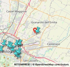 Mappa Via Zenetta, 40057 Granarolo dell'Emilia BO, Italia (6.13833)