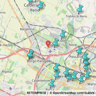 Mappa Via dell'Aereoporto, 40132 Bologna BO, Italia (3.2235)