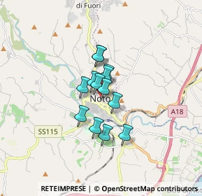 Mappa Via Baccarini, 96017 Noto SR, Italia (1.09846)