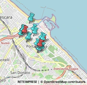 Mappa Via E.Jasonni, 65126 Pescara PE, Italia (0.7225)