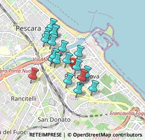 Mappa Via Melchiorre Delfico, 65126 Pescara PE, Italia (0.702)