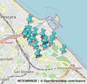 Mappa Viale D'Avalos, 65126 Pescara PE, Italia (0.6445)