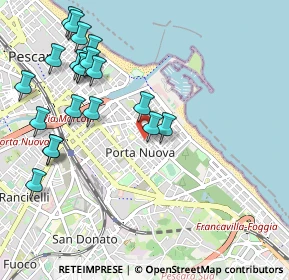 Mappa Via Giuseppangelo Fonzi, 65126 Pescara PE, Italia (1.2275)