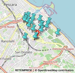 Mappa Via Amiterno, 65127 Pescara PE, Italia (0.7055)