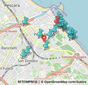 Mappa Via Amiterno, 65127 Pescara PE, Italia (0.9415)