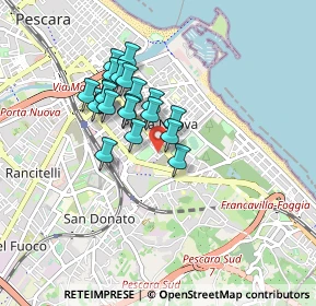 Mappa Via dei Pretuzi, 65127 Pescara PE, Italia (0.696)