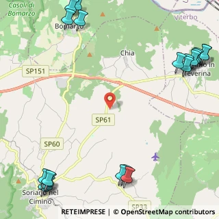 Mappa SP 61, 01038 Soriano nel Cimino VT (3.8195)