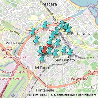 Mappa Via Fortore, 65129 Pescara PE, Italia (0.665)