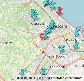 Mappa Via Budapest, 65010 Villa Raspa PE, Italia (2.45333)