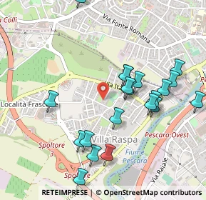 Mappa Via Budapest, 65010 Villa Raspa PE, Italia (0.536)