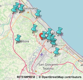 Mappa Via Budapest, 65010 Villa Raspa PE, Italia (3.91714)