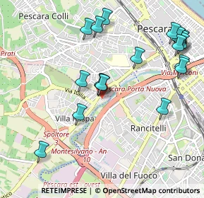 Mappa Via Cagliari, 65010 Villa Raspa PE, Italia (1.231)